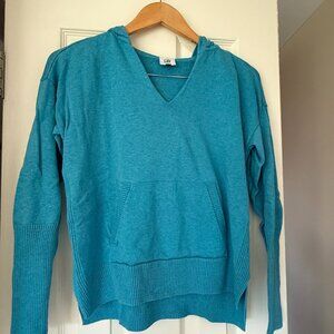 CABI Hop To Hooded Sweater Island Blue Size S #5835